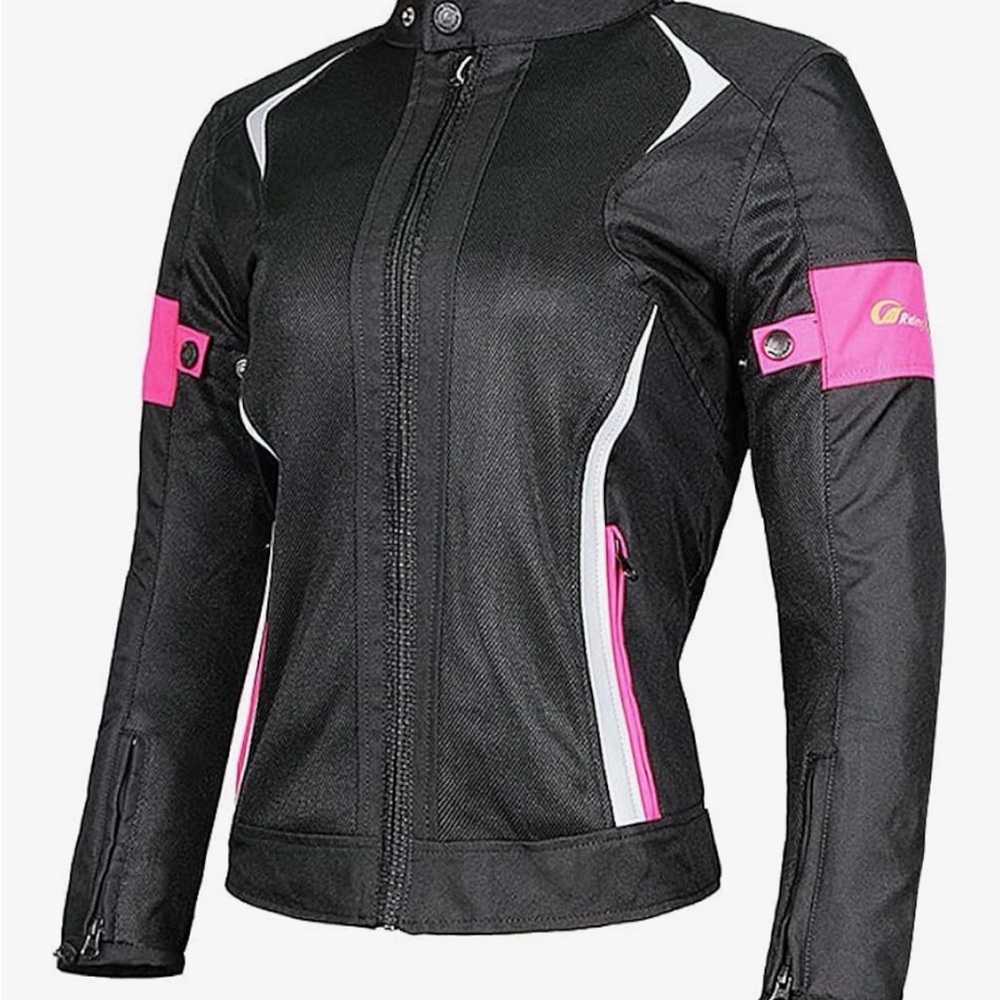 Riding tribe biker jacket Women's Black and Pink